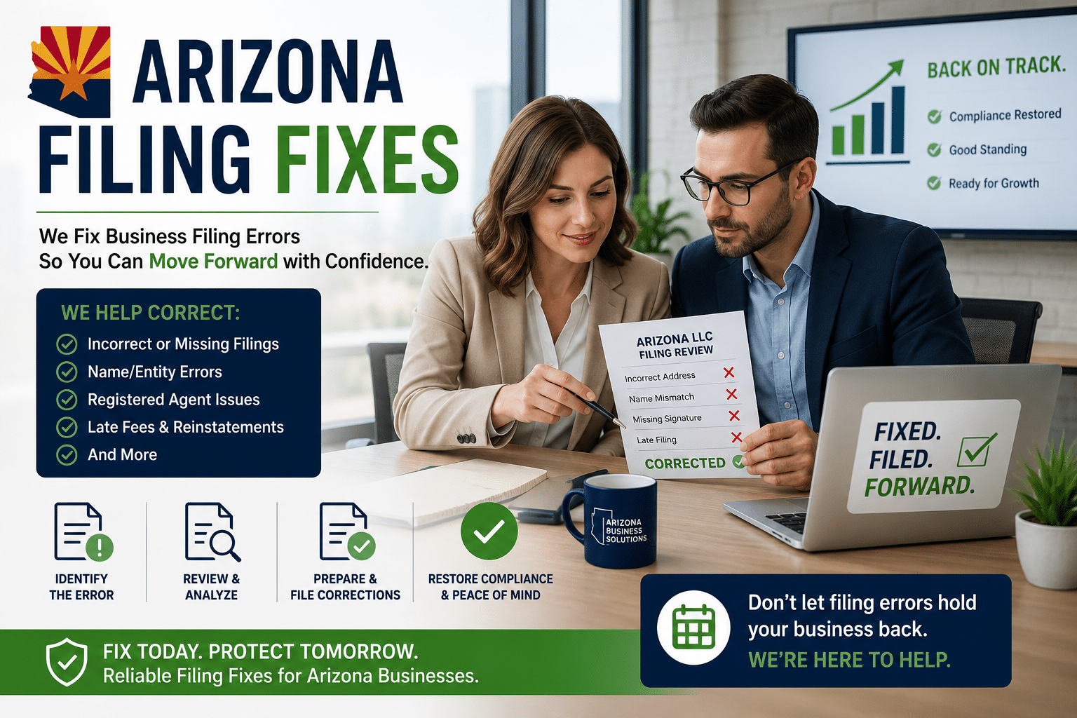 Arizona filing fix — correct or update a business filing